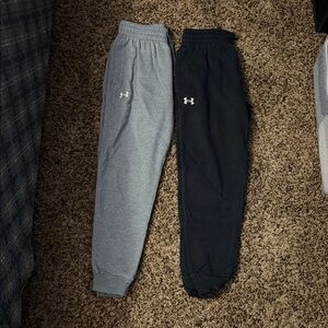 Under Armour Mens Grey & Black Jogger Sweatpants